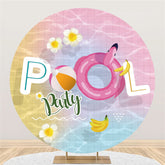 Baden Schwimmbad Party In Sommer Runden Besonders Hintergrund